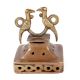 Two Birds Brass Foot Scrubber