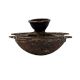 Brass Bindi Pot Boat Shaped With Patina