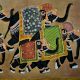Five Indian Elephants Pichwai Painting