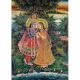 Radha Krishna Rajasthani Painting With Gopies