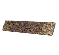 Engraved Brass Metal Mold Stamp With Floral Design