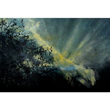 Canvas Painting  Burst Of Sun Rays
