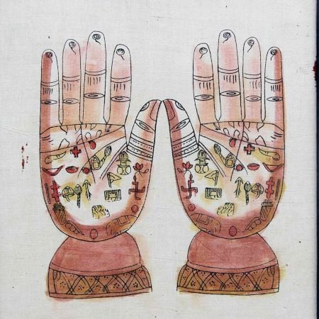 Canvas Painting Of Two Good Luck Charm Hands Of Fatima
