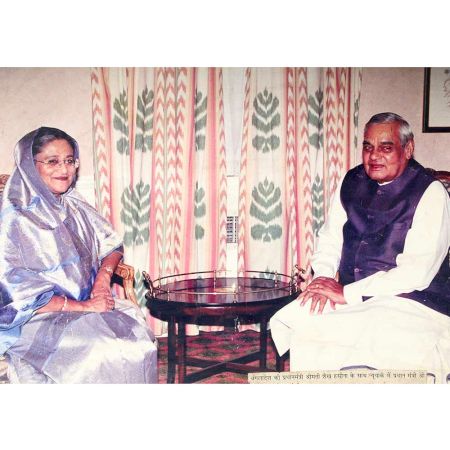 Old Photograph Of Former Indian Prime Minister Atal Behari VajpayeeÂ And Shekh Hasina