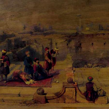 Hardboard Print Mosque of Omar Jerusalem Showing The Site of the Temple