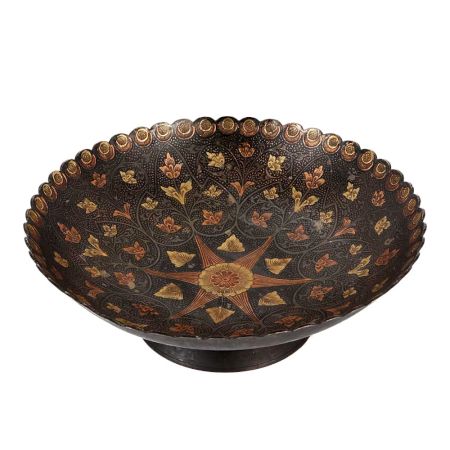 Brass Scalloped Edge Brass Bowl