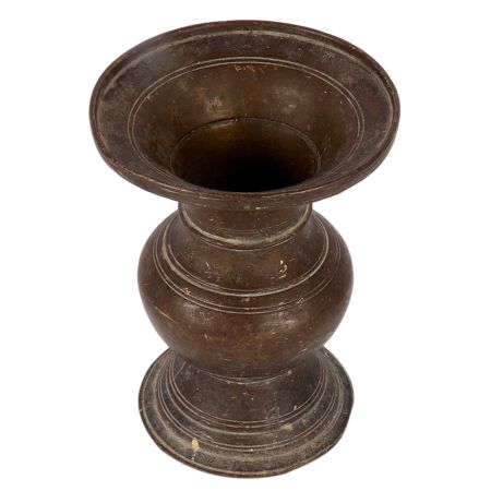 Brass Urn Style Cylindrical Vase