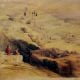 Village Landscape Painting On Canvas Long Shot View