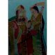 Glass Oil Painting Of Village Women