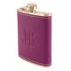 JB Hip Flask In Purple Leather Cover