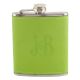 JB Light Green Color Hip Flask With Leather Cover