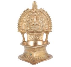 Golden Brass Gahalakshmi Vilakku Oil Lamp