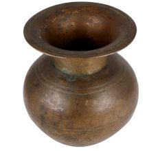 Round Brass Pot With Long Neck