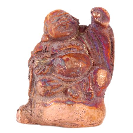 Happy, Smiling Brass Buddha FigurineÂ With Patina
