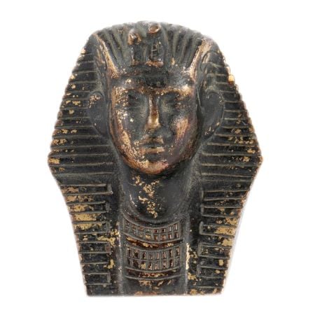 Egyptian King Tut Brass Bust Statue