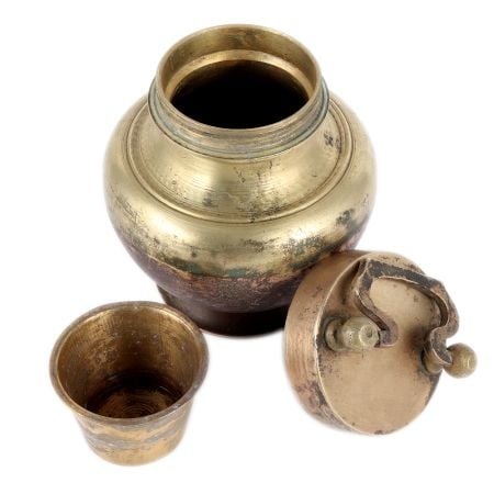 Old Brass Kamandalu or Milk Storage Pot