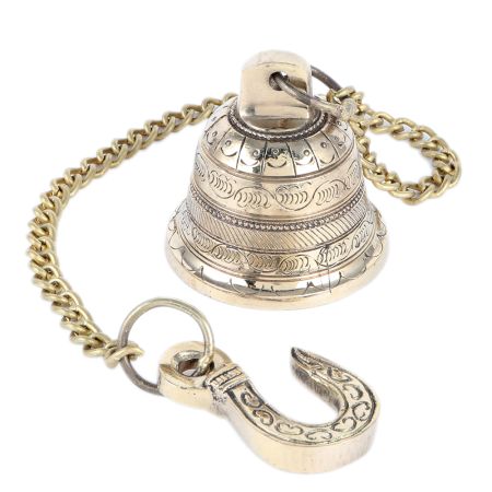 Brass Hanging Bell With Long Chain