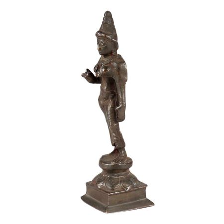 Goddess Brass Parvati On A Lotus Base