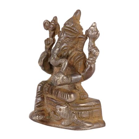 Brass Lord Vinayak Ganesha Idol