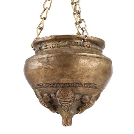 Brass Nandi Pot Dripping Milk to Abhishek Shiva Linga Statue