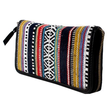 Woven Multicolored Clutch Purse