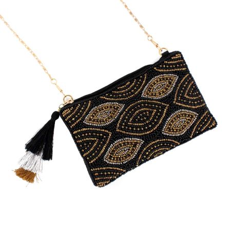 Vintage Black And Golden Evening Bag