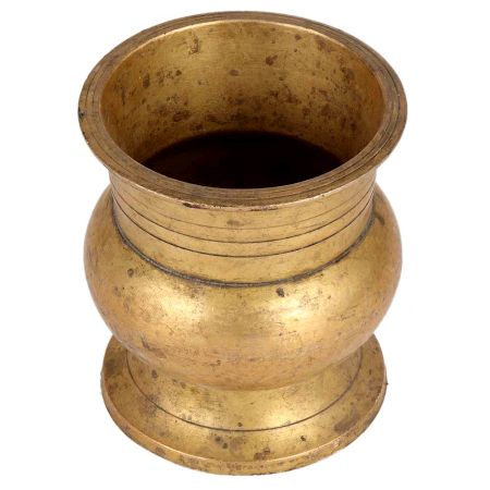 Brass Urn Planter with Rope Trim