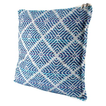 Blue Woven Cotton Handloom Cushion Covers