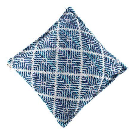 Blue Woven Cotton Handloom Cushion Covers