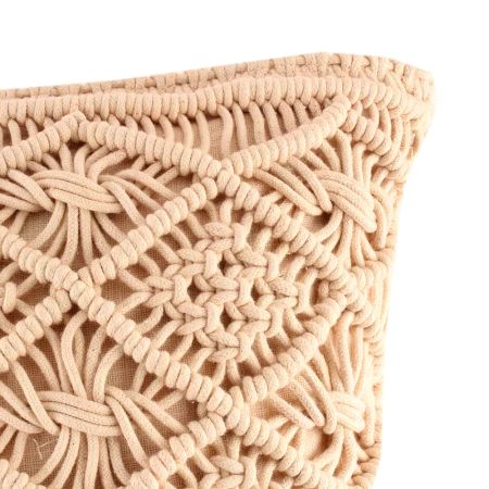 Coffee Macrame Home Decor Knitted Cushion Cover