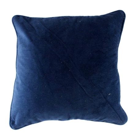 Sapphire Blue Square Cotton Throw Pillow
