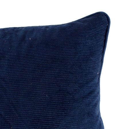 Sapphire Blue Square Cotton Throw Pillow
