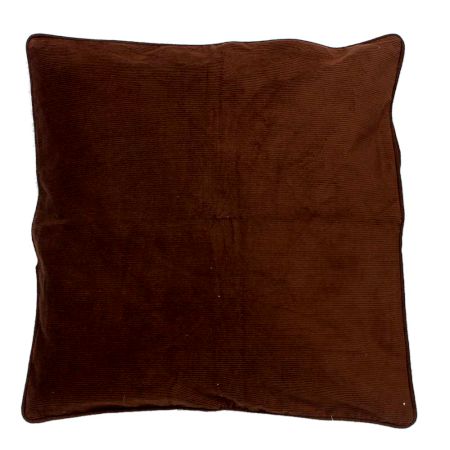 Ribbed Cotton Chocolate Cushion Cover