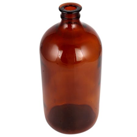 Empty Amber Glass Bottle For Home Decor