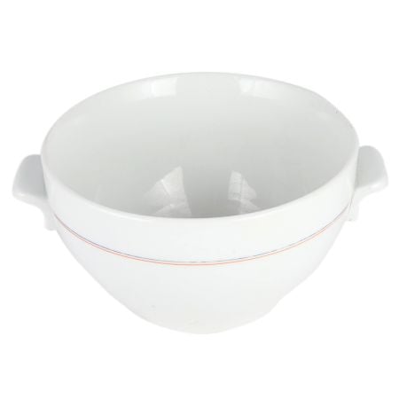 White Ceramic Bowl With Side Handles