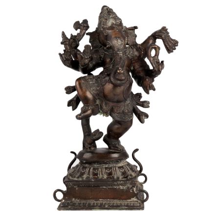 Brass Dancing Lord Ganesha Statue