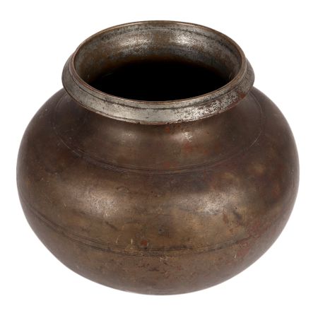 Round Brass Water Pot Kitchen Utensil