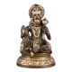 Black brass Lord Hanuman Seated Statue With Gold Highlights