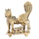 Brass Kamdhenu Cow With Calf Statue