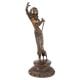 Brass Dancing Deva Statue And Peacock Figurine