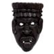Black Wooden African Face Wall Hanging Mask