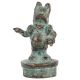 Brass Decorative Statue In Green Patina
