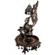 Peacock Design Oil Lamp Brass Diya With Many Bells