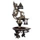 Peacock Design Oil Lamp Brass Diya With Many Bells