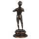 Brass Statue Of Boy Playing Flute