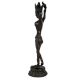 Brass Dancing Lady Statue In Black Finish