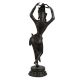Brass Dancing Lady Statue In Black Finish