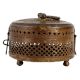 Brass Paan Box With Jali Cut Design And Handle