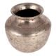 Brass Big Matka With Simple Engravings And Nickel Polish
