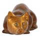 Brass Sitting Cat Statue